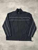 BLACK/WHITE VINTAGE NIKE TRACK JACKET - 2000s - L/XL