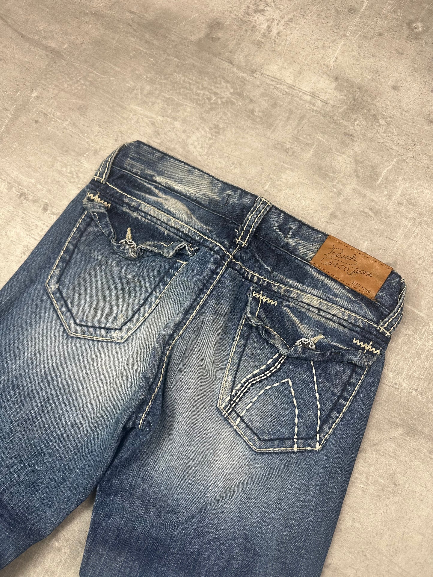 BLUE VINTAGE Y2K MISS ME STYLE BOOTCUT DENIM - 2000s - S