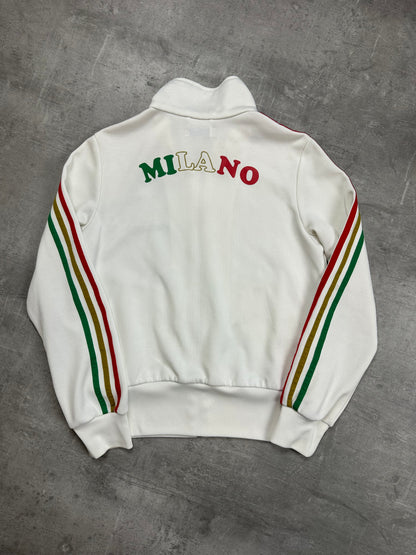 WHITE/RED VINTAGE ADIDAS MILANO TRACKJACKET RARE (W) - 2000s - S