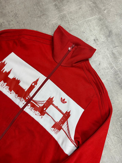 RED/WHITE VINTAGE ADIDAS LONDON TRACKJACKET VERY RARE - 2000s - M/L