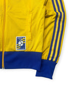 YELLOW/BLUE VINTAGE ADIDAS FIREBIRD SVERIGE REVERSIBLE TRACKJACKET RARE - 2000S