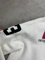 WHITE POLO RALPH LAUREN BIG PONY SWITZERLAND HOODIE - L