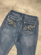 BLUE VINTAGE Y2K MISS ME STYLE BOOTCUT DENIM - 2000s - S/M