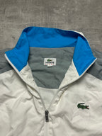 WHITE/BLUE LACOSTE SPORT TRACK JACKET - M/L