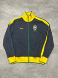 BLACK/YELLOW NIKE BRAZIL TRACK JACKET - 2000s - M/L
