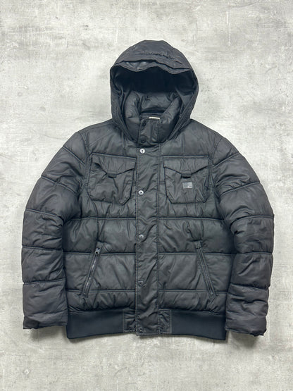 BLACK VINTAGE G-STAR DOWN PUFFER JACKET - 2000s - L/XL