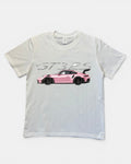 WHITE GT3 RS VIBES SLIM FIT GRAPHIC T-SHIRT