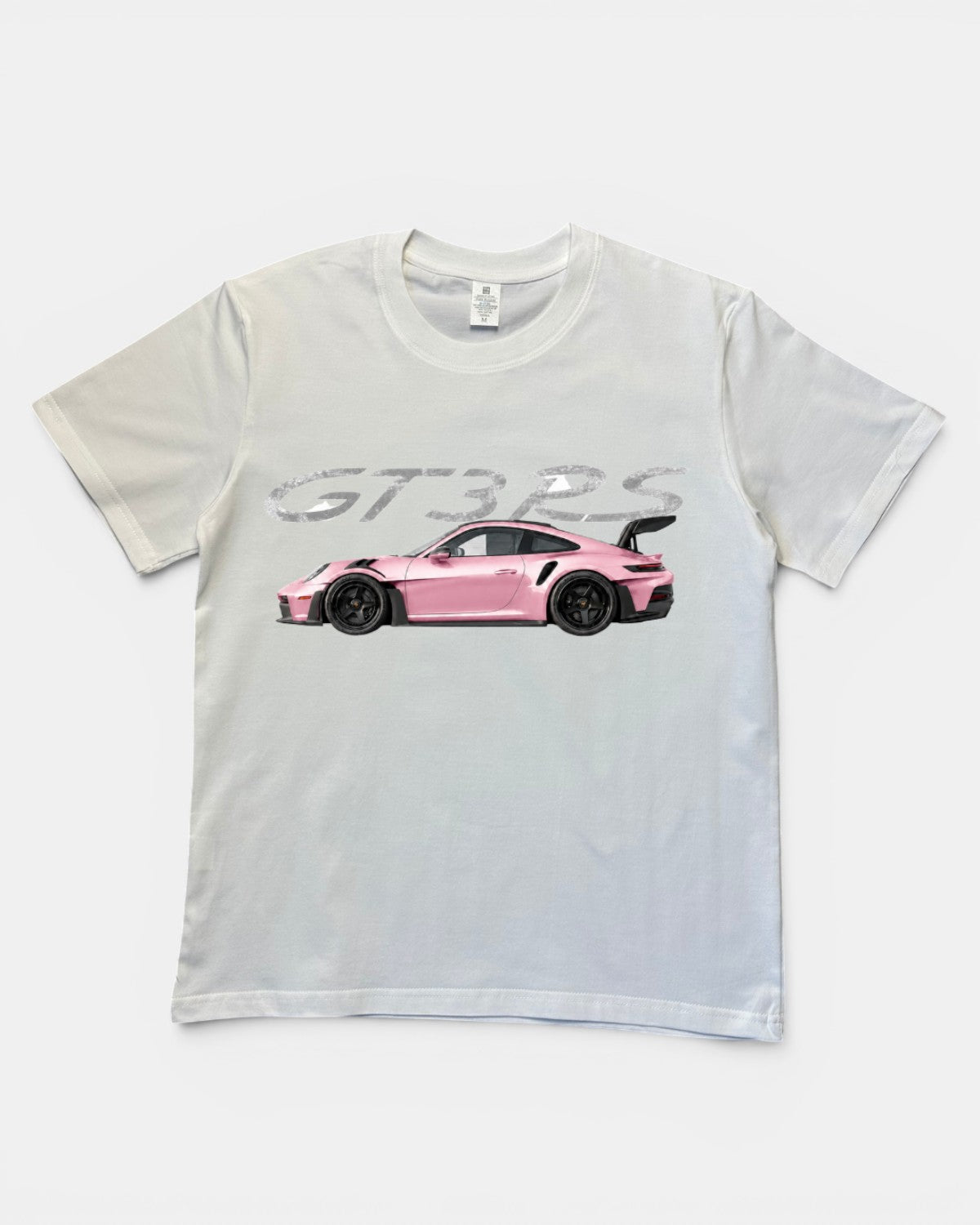 WHITE GT3 RS VIBES SLIM FIT GRAPHIC T-SHIRT