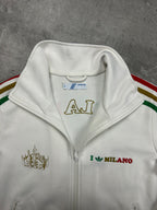 WHITE/RED VINTAGE ADIDAS MILANO TRACK JACKET RARE (W) - 2000s - S