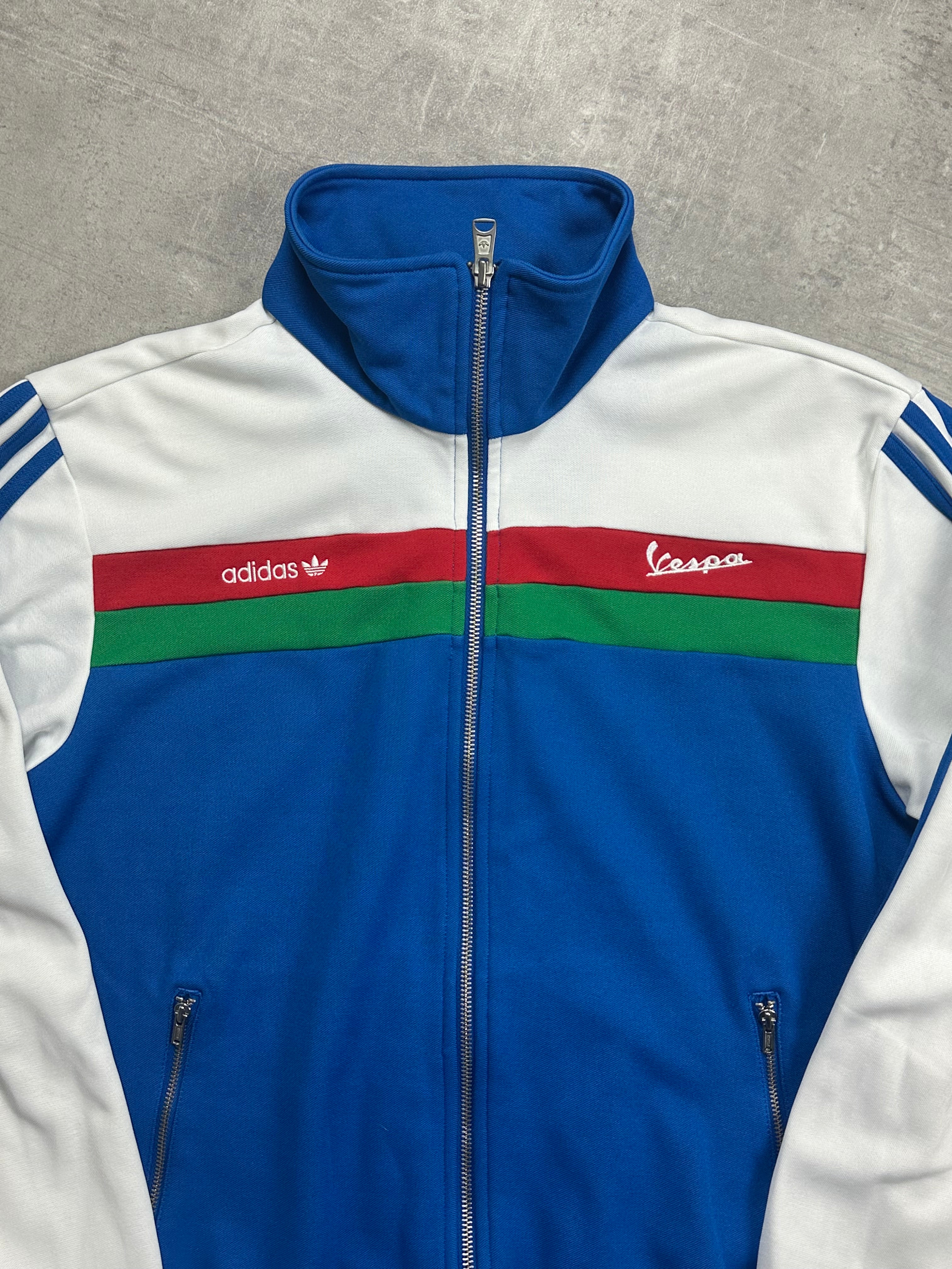 BLUE/WHITE VINTAGE ADIDAS RETRO VESPA TRACKJACKET RARE - 2000s - M