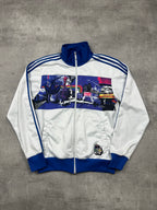 BLUE/WHITE VINTAGE ADIDAS NEW YORK BRONX TRACK JACKET RARE - 2000s - L/XL