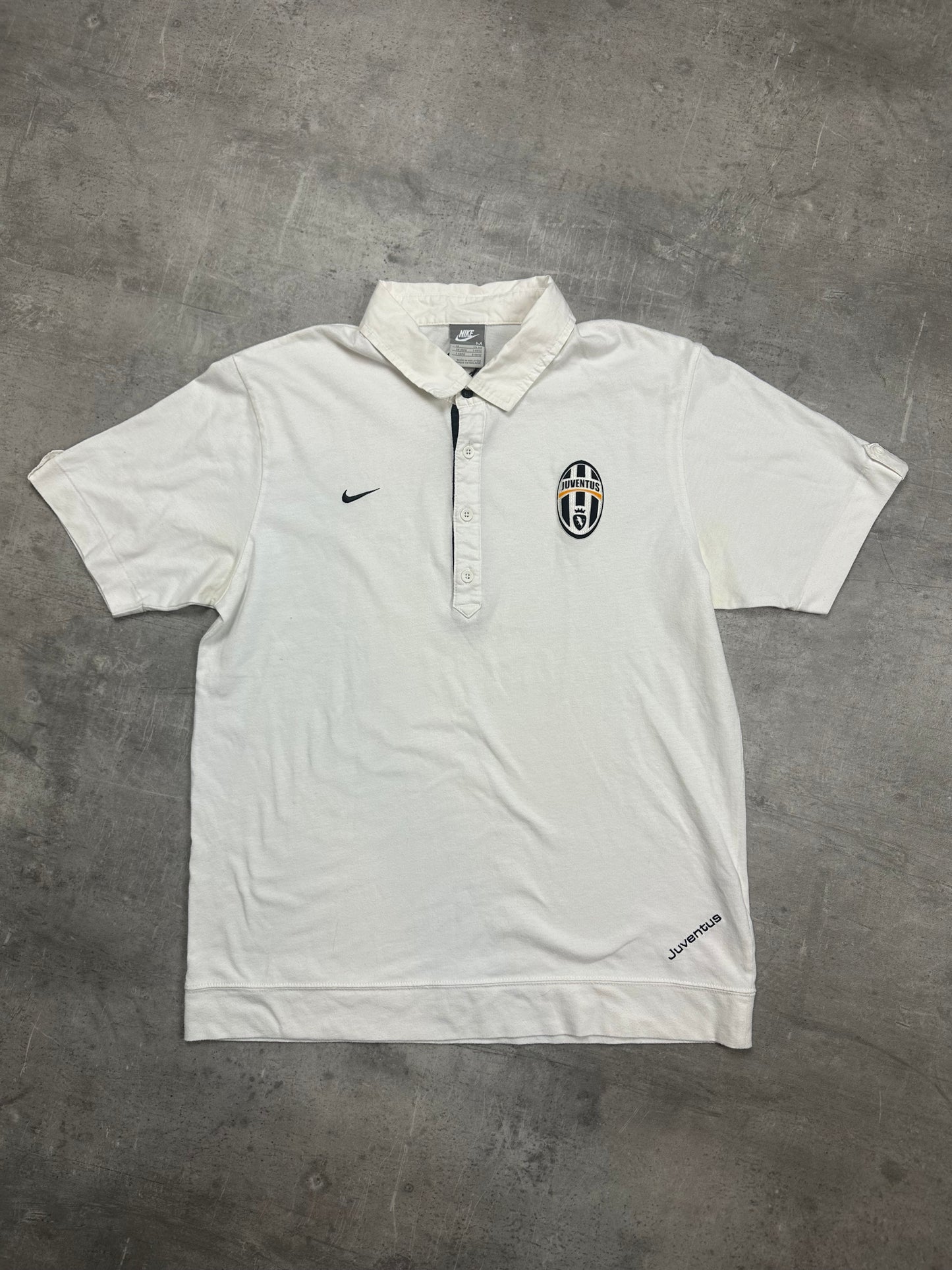 WHITE NIKE JUVENTUS POLOSHIRT - 2000s - M/L