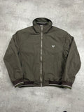 OLIVE VINTAGE FRED PERRY BOMBER JACKET - 2000s - L