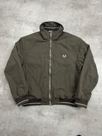 OLIVE VINTAGE FRED PERRY BOMBER JACKET - 2000s - L