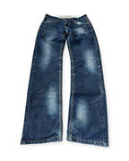 NAVY RAW G-STAR RAW STRAIGHT FIT LOGO DENIM