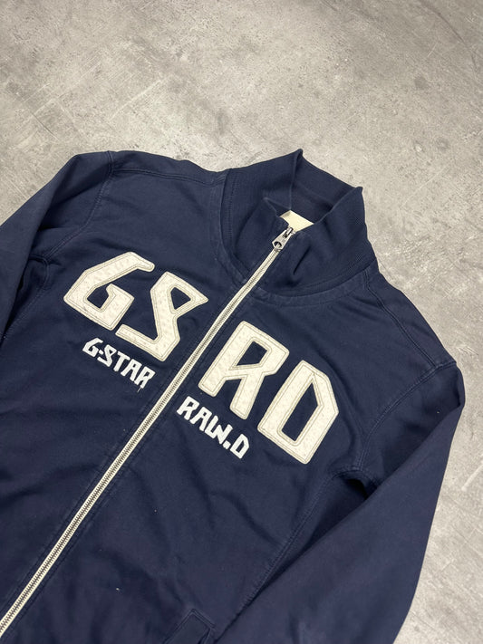 BLUE G-STAR RAW ZIP SWEATSHIRT - 2000s - L