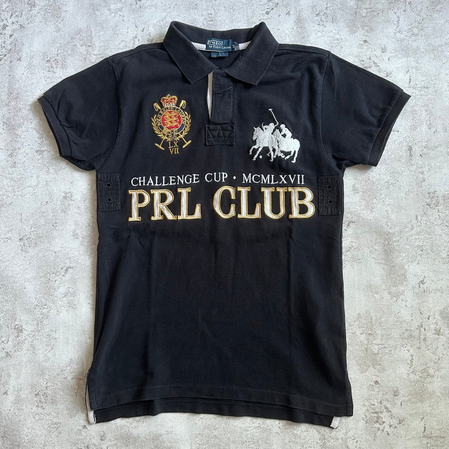 BLACK POLO RALPH LAUREN BIG PONY CLUB POLOSHIRT - S/M