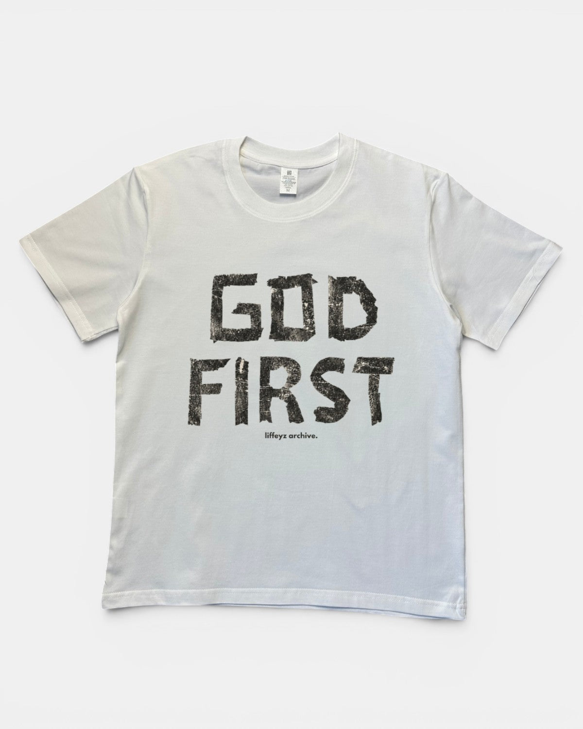 WHITE GOD FIRST VIBES SLIM FIT GRAPHIC T-SHIRT