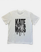 WHITE KATE MOSS VIBES SLIM FIT GRAPHIC T-SHIRT