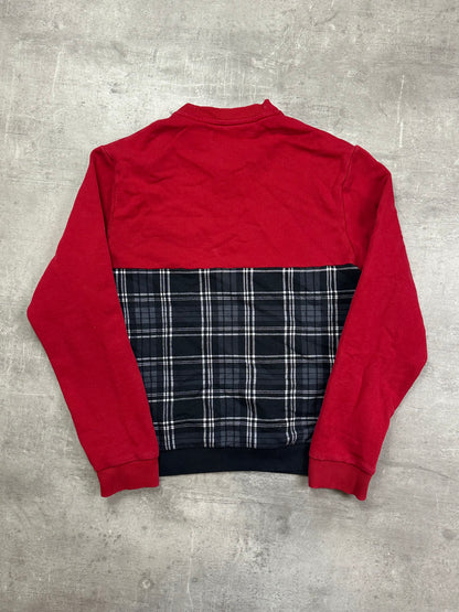 RED/NAVY VINTAGE FRED PERRY SWEATSHIRT KNIT - S/M