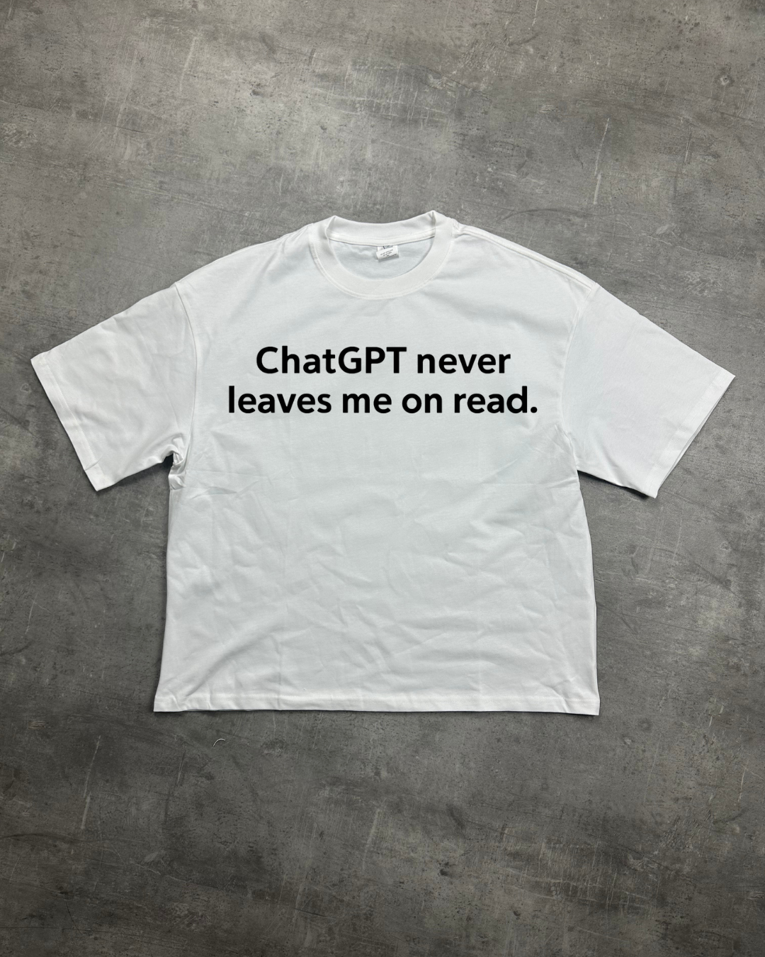 WHITE CHATGPT VIBES GRAPHIC T-SHIRT