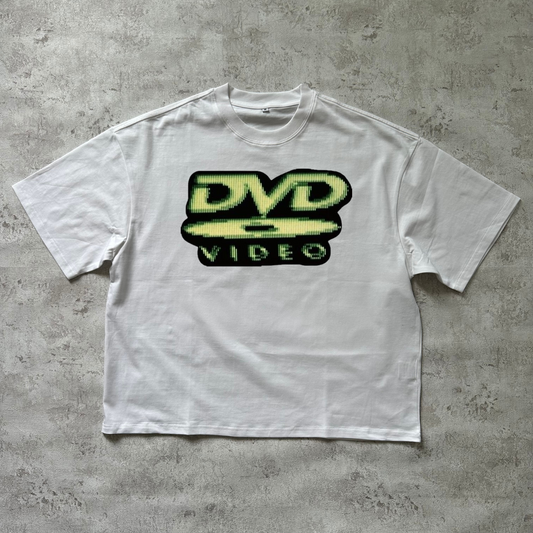 WHITE DVD VIBES GRAPHIC TEE - M