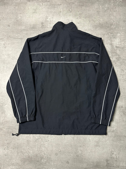 BLACK/WHITE VINTAGE NIKE TRACKJACKET - 2000s - L/XL