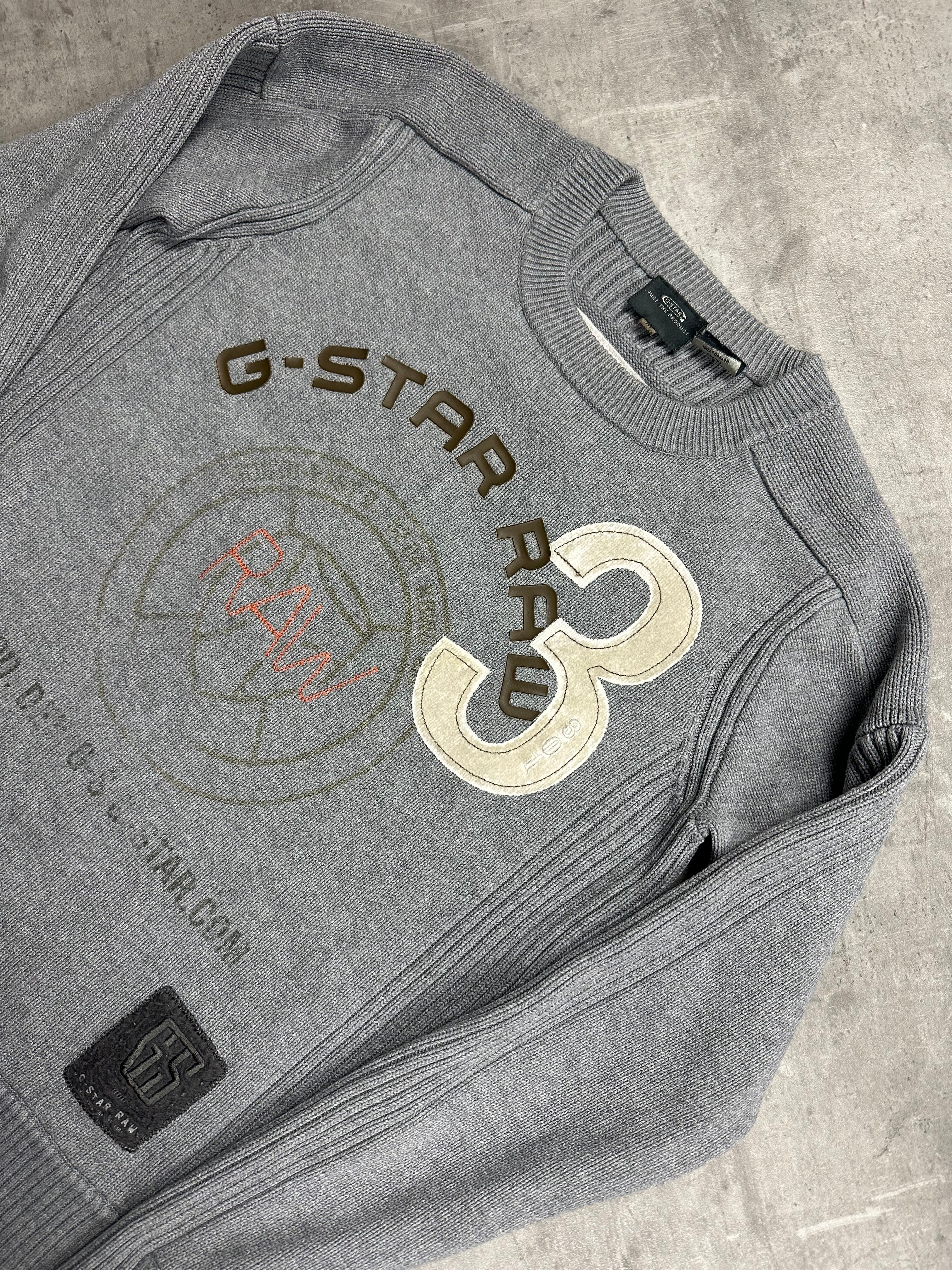 GREY VINTAGE G-STAR RAW KNIT - 2000s - M