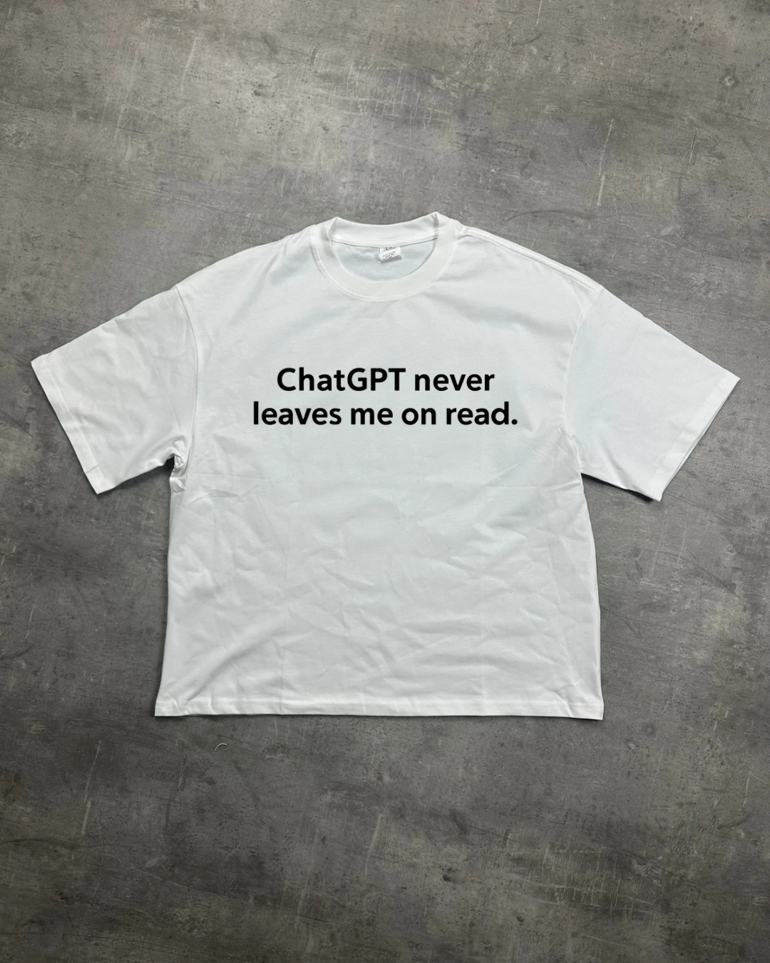 WHITE CHATGPT VIBES GRAPHIC T-SHIRT