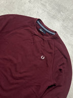 BORDEAUX FRED PERRY KNIT SWEATSHIRT - M/L