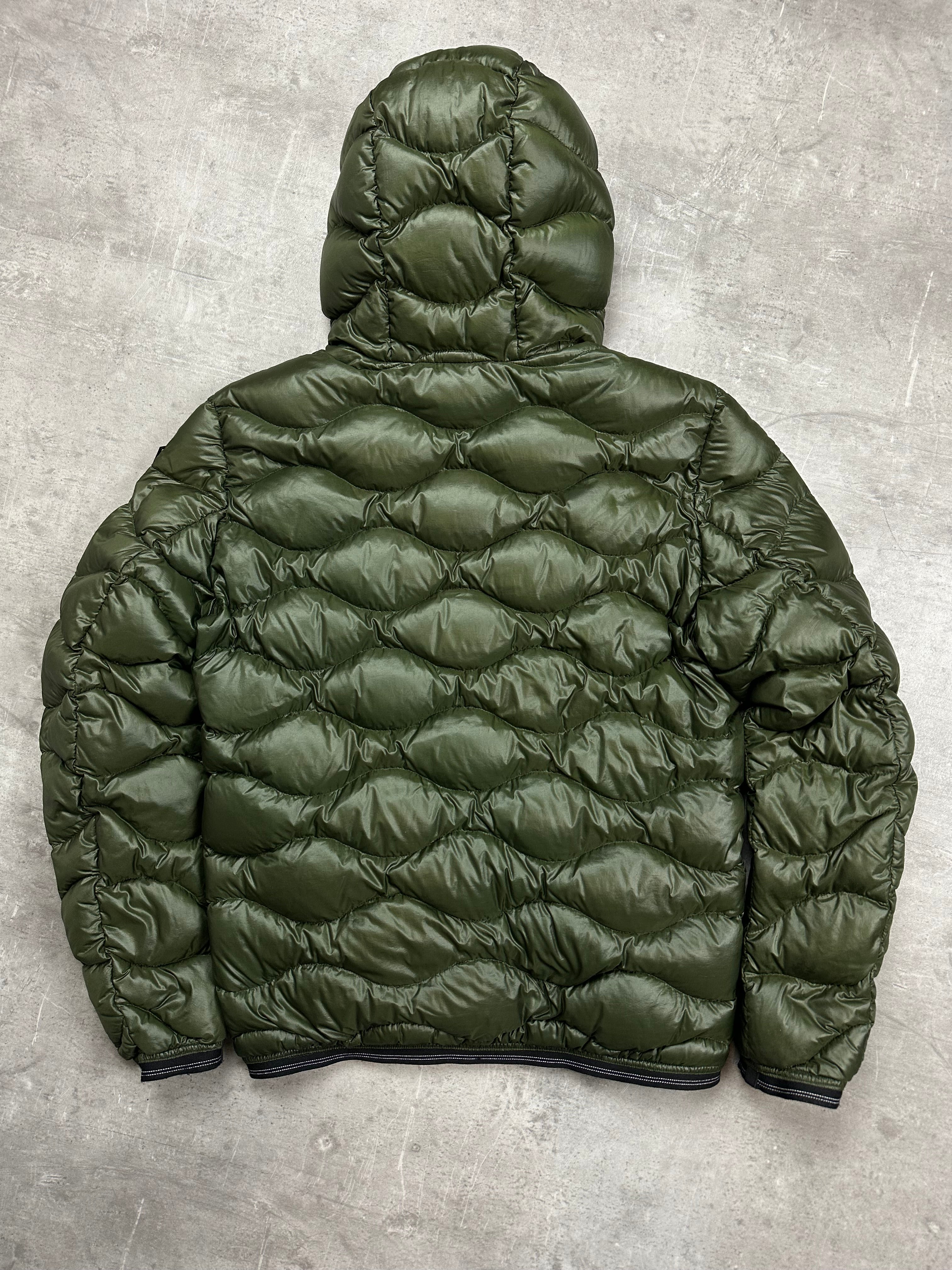 OLIVE BLUE USA DOWN PUFFER JACKET - L