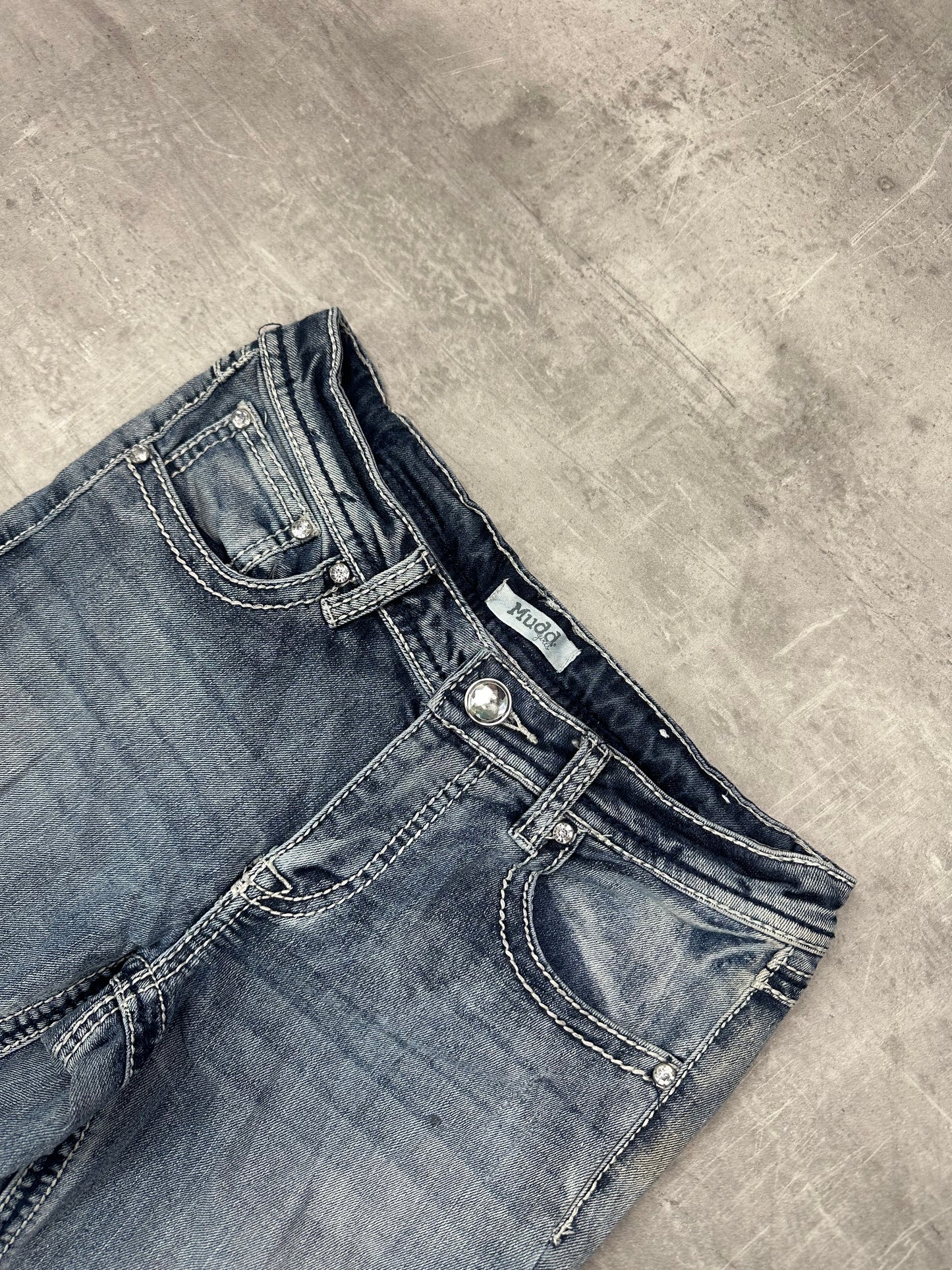 BLUE VINTAGE Y2K MISS ME STYLE BOOTCUT DENIM - 2000s - XS/S