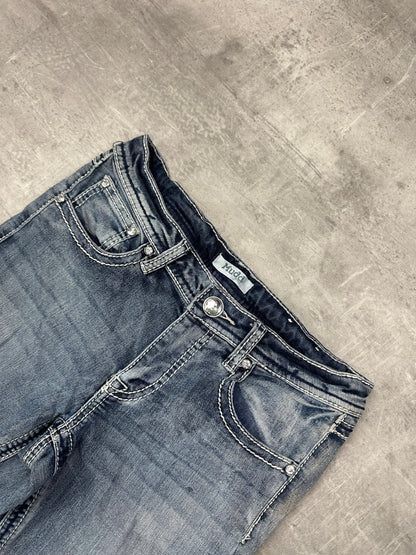 BLUE VINTAGE Y2K MISS ME STYLE BOOTCUT DENIM - 2000s - XS/S