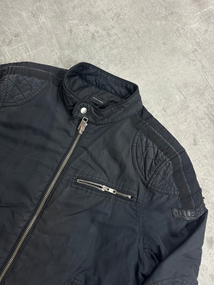 BLACK VINTAGE Y2K DIESEL BOMBER JACKET - 2000s - M/L