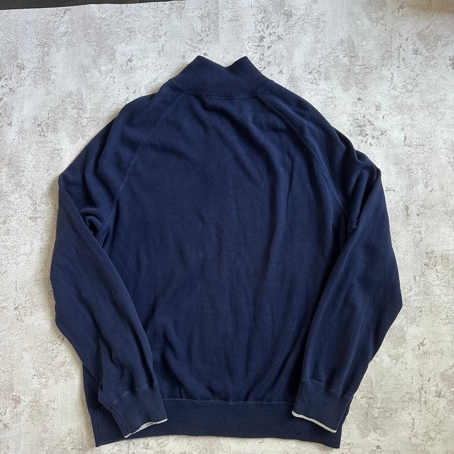 NAVY/GREY RALPH LAUREN ZIP SWEATSHIRT - M/L