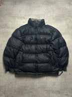 BLACK/GREY NIKE RETRO PUFFER JACKET - 2000s - M/L