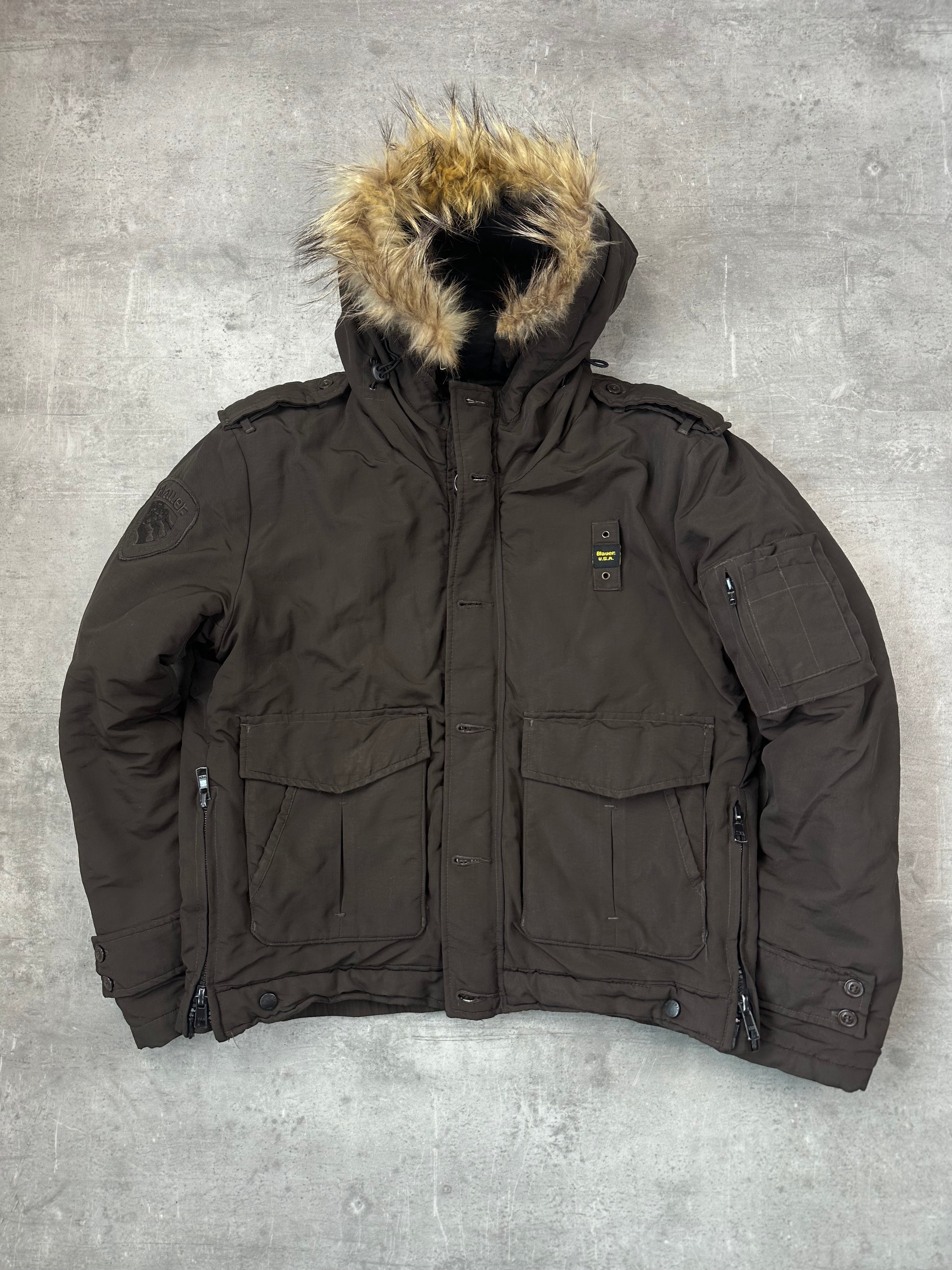 BROWN BLUE VINTAGE JACKET - 2000s - M/L