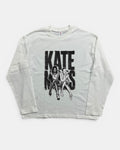 WHITE KATE MOSS VIBES GRAPHIC LONGSLEEVE
