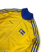YELLOW/BLUE VINTAGE ADIDAS FIREBIRD SVERIGE REVERSIBLE TRACKJACKET RARE - 2000S