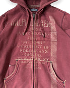 BORDEAUX POLO JEANS STITCHED HOODIE RARE