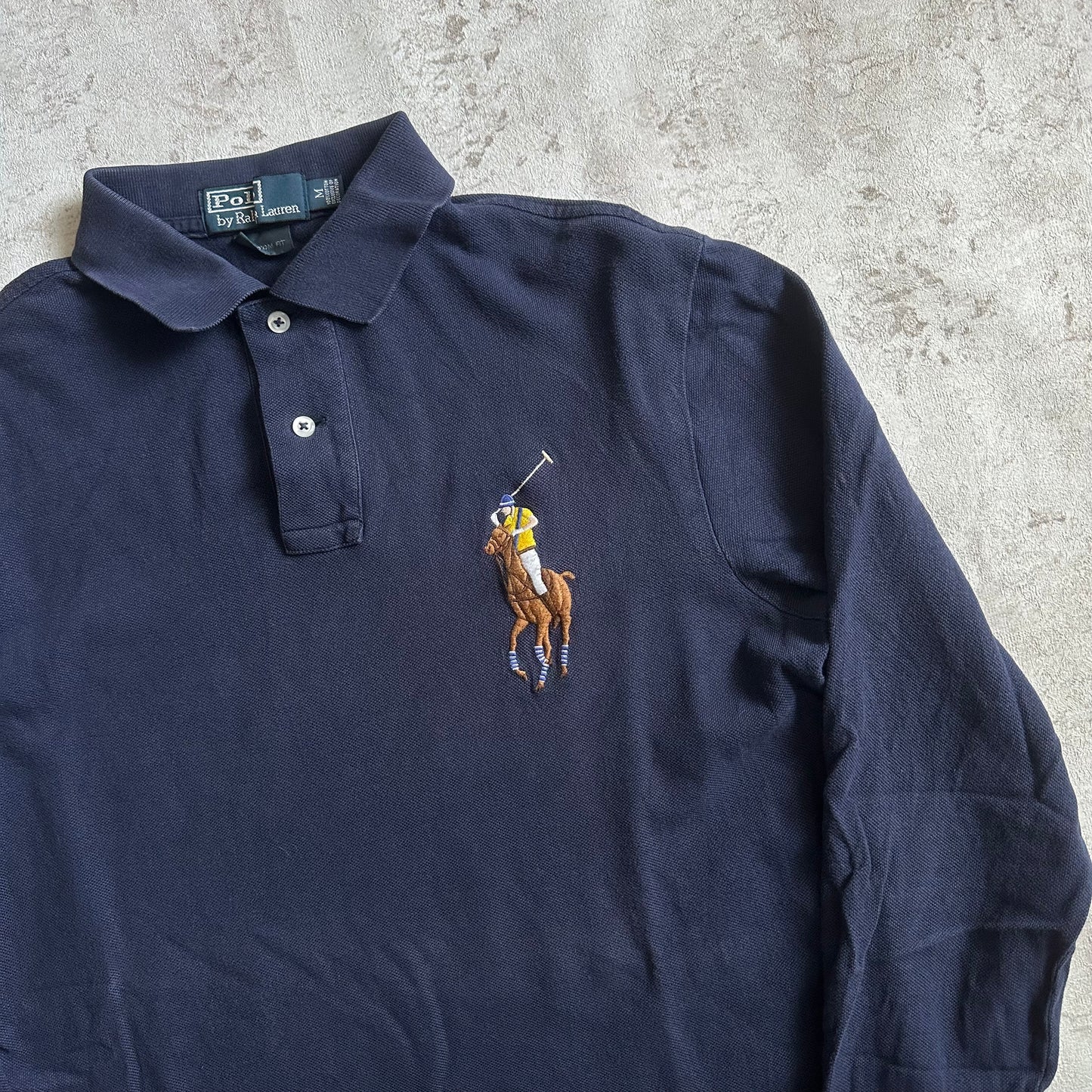 NAVY POLO RALPH LAUREN BIG PONY LONGSLEEVE - M/L