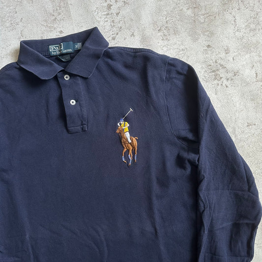 NAVY POLO RALPH LAUREN BIG PONY LONGSLEEVE - M/L