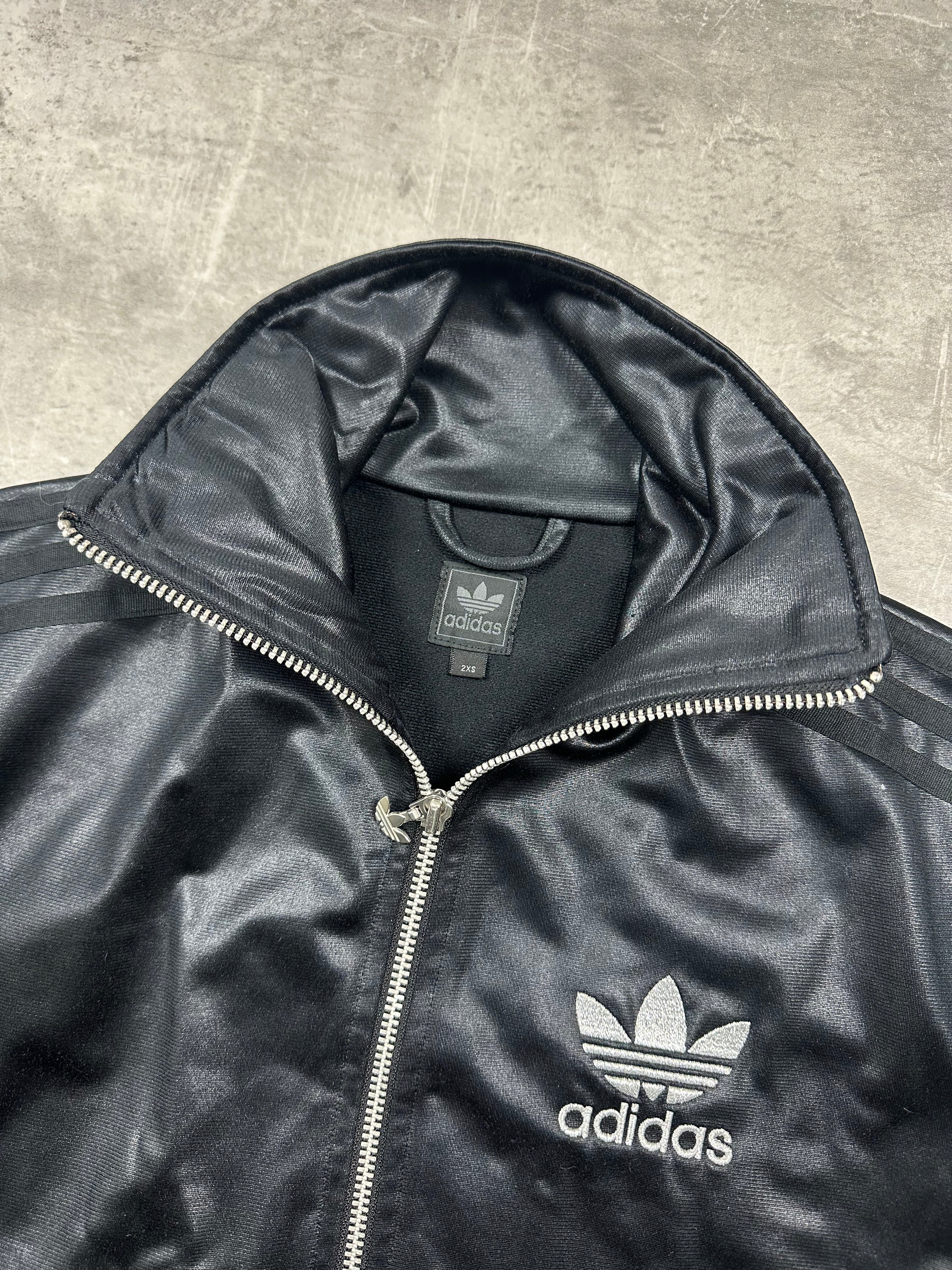 BLACK VINTAGE ADIDAS CHILE62 TRACK JACKET - 2000s - XS/S
