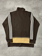 BROWN/CREAM VINTAGE ADIDAS FIREBIRD RARE TRACK JACKET - 2000s - M/L