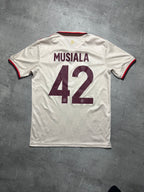 BEIGE/BURGUNDY ADIDAS RETRO FIREBIRD 2024 MUSIALA JERSEY - S/M