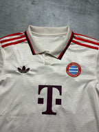 BEIGE/BURGUNDY ADIDAS RETRO FIREBIRD 2024 MUSIALA JERSEY - S/M
