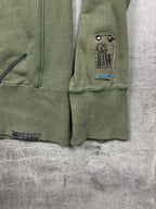 OLIVE VINTAGE G-STAR ZIP HOODIE RARE - 2000s - M/L