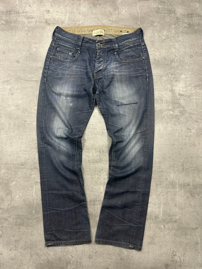 GREY/BLUE VINTAGE G-STAR BAGGY DENIM - 2000s - L/XL