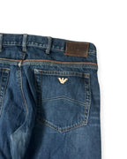 BLUE VINTAGE ARMANI LOGO STRAIGHT FIT DENIM