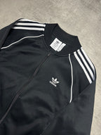 BLACK ADIDAS ORIGINALS SST. FIREBIRD TRACK JACKET - M/L